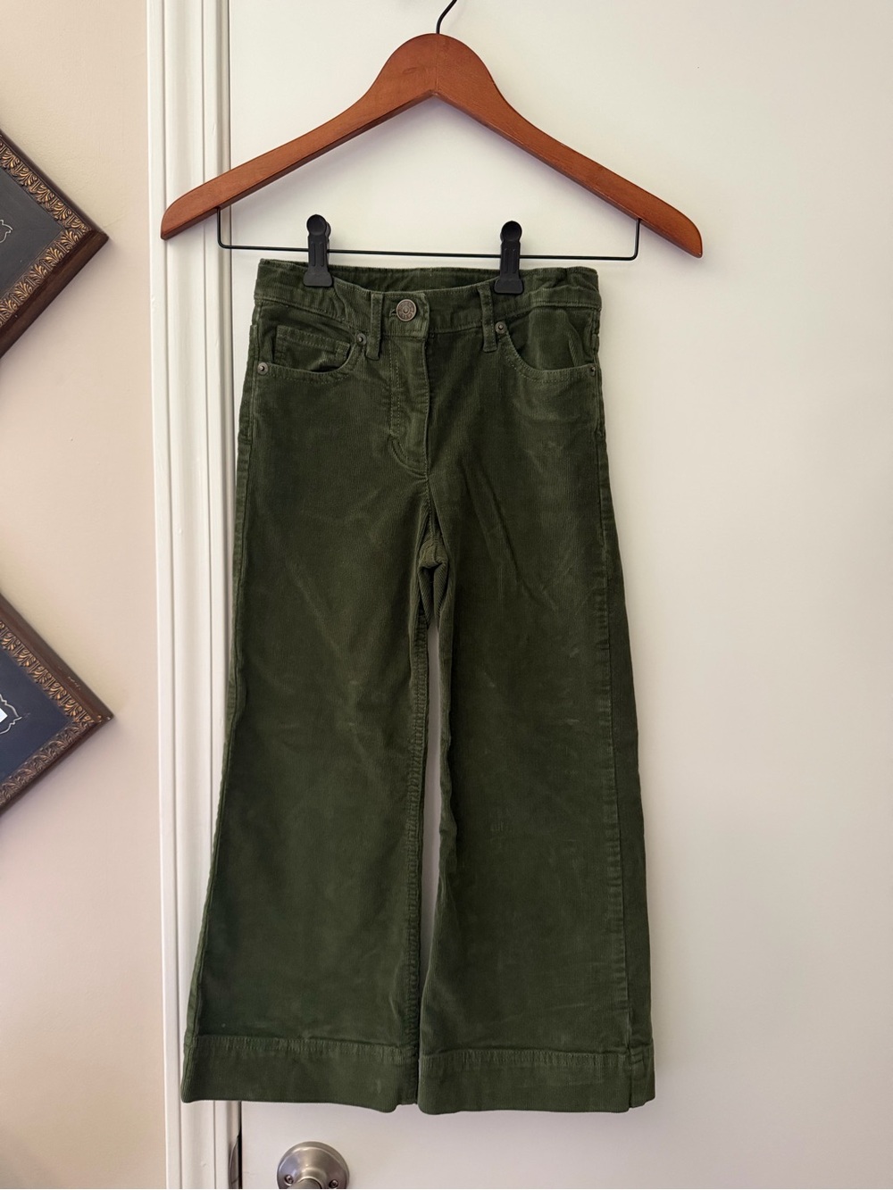 Crewcuts Olive Green Wide-Leg Corduroy Pants